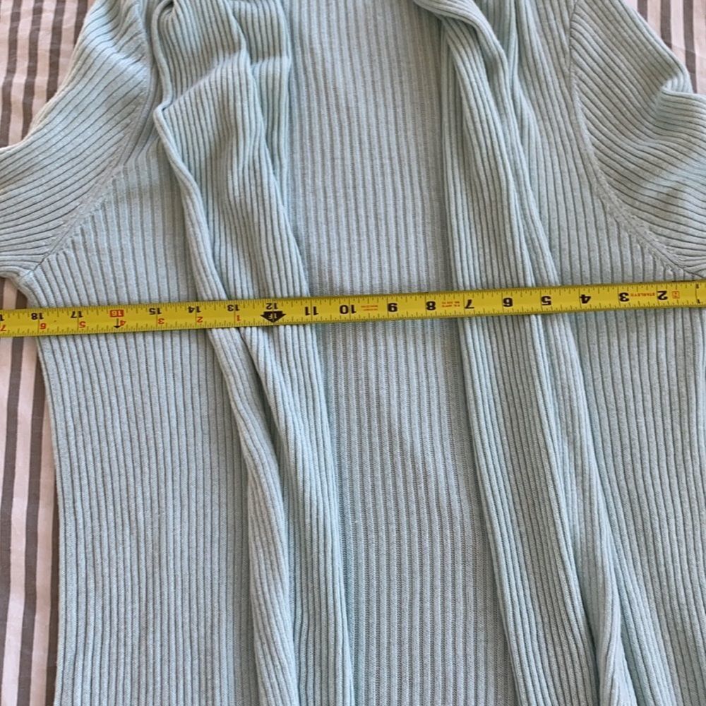 Leith Light Green Ribbed Cardigan - Picture 11 of 11